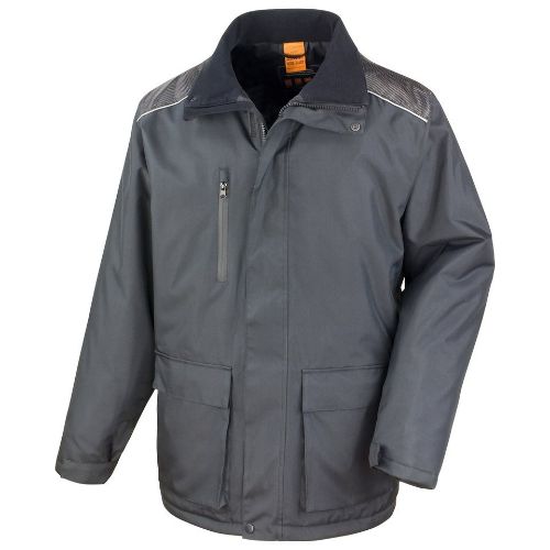 Result Workguard Work-Guard Vostex Long Coat Black